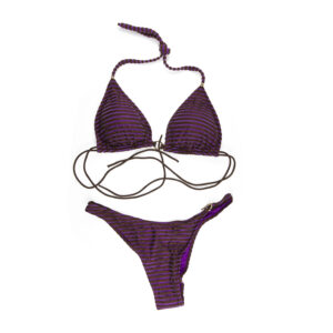 Bikini Triangolo Lurex con Slip Brasiliana PIN-UP STARS