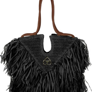 Borsa in Rafia con Frange e Intrecci