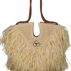 Borsa in Rafia con Frange e Intrecci